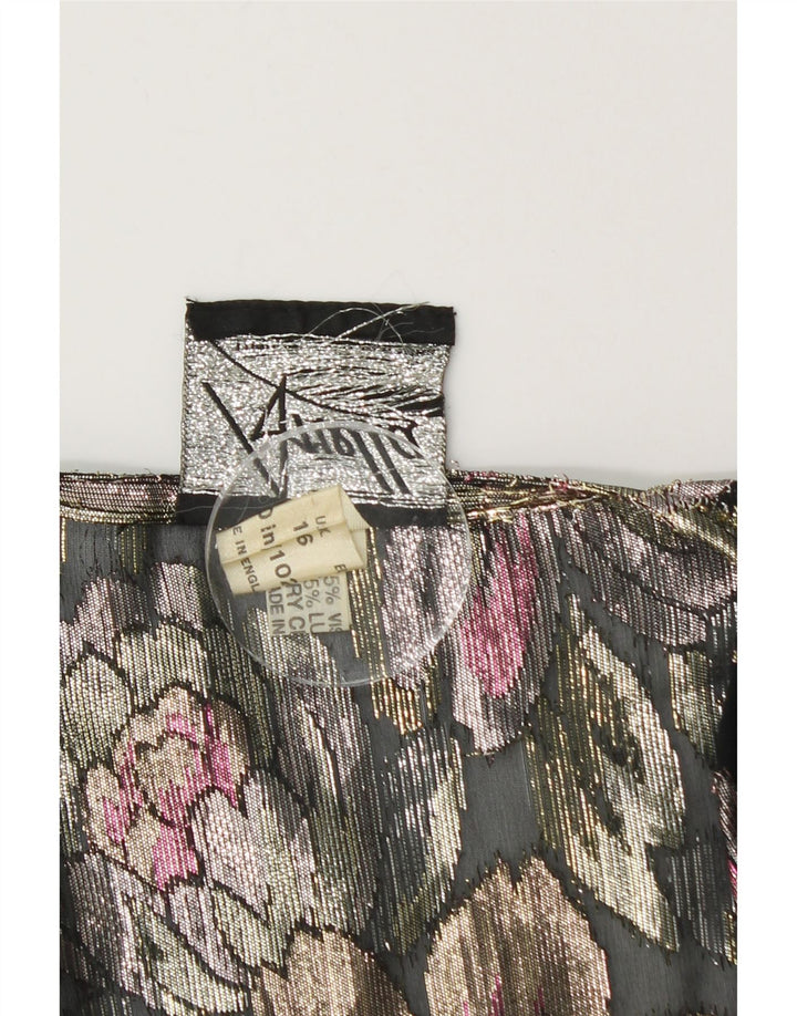 ARELLA Cardigan court pour femme UK 16 Grand motif floral multicolore