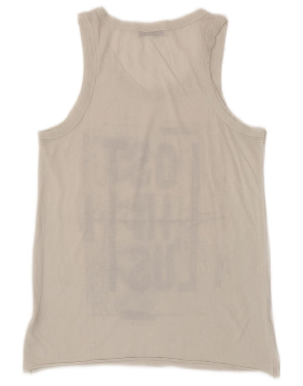 DIESEL Débardeur graphique pour femme UK 10 Small Blanc