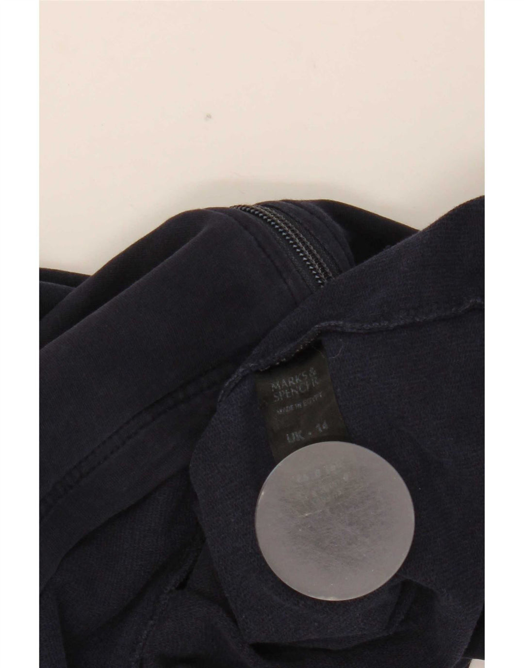 Marks & Spencer Veste de survêtement pour femme UK 14 Large Bleu marine Coton