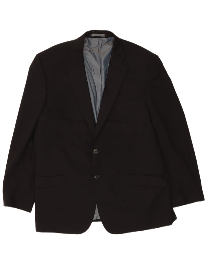 Marks & Spencer Veste blazer à 2 boutons pour homme UK 46 XL Laine noire