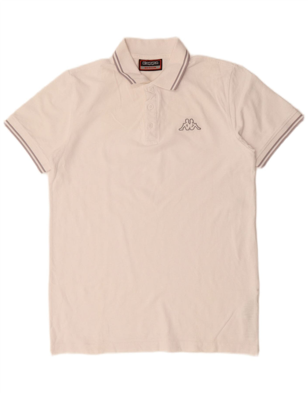 KAPPA Polo Homme Blanc Moyen Coton