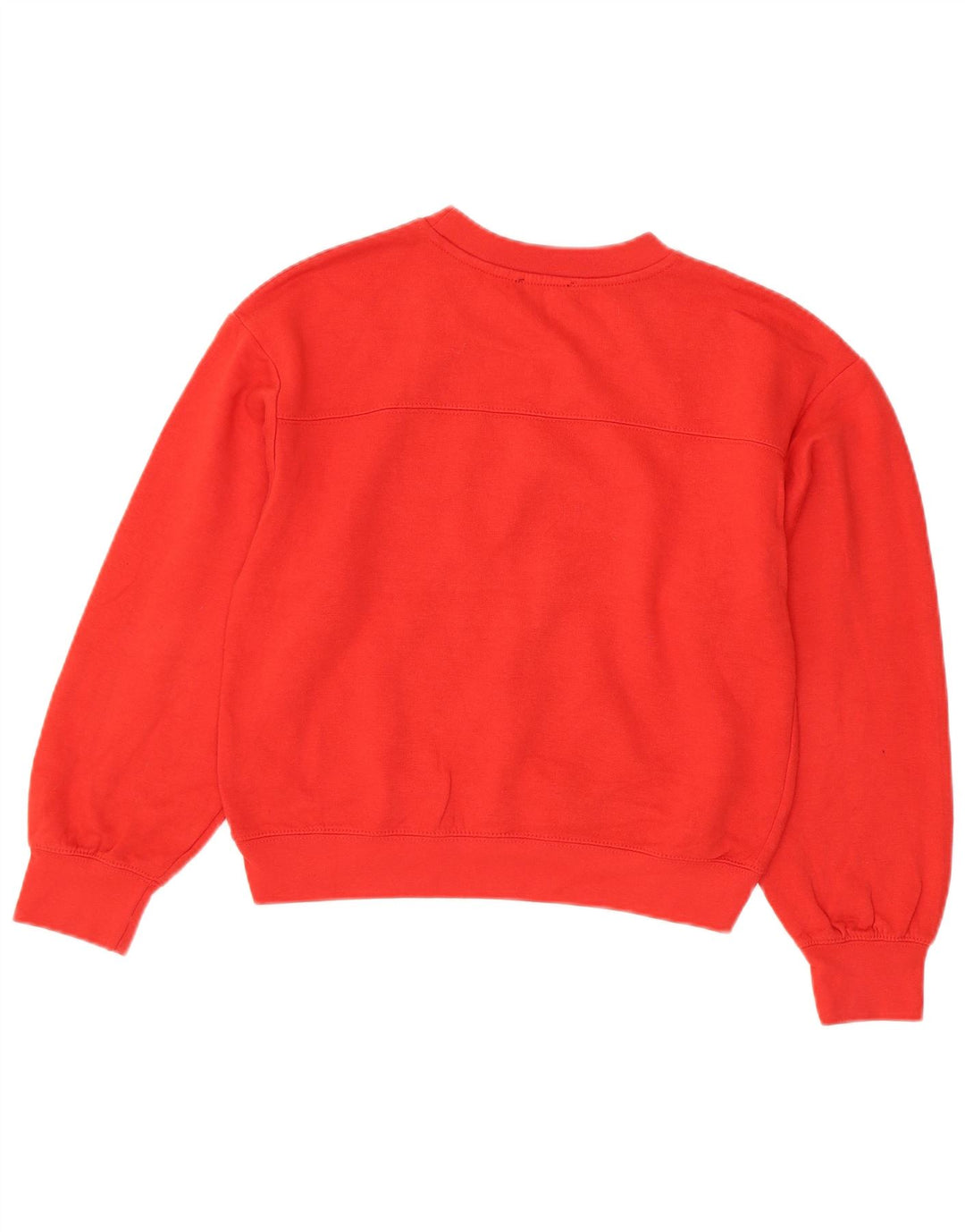 Zara Femme Crop Sweatshirt Jumper UK 14 Medium Rouge Polyester