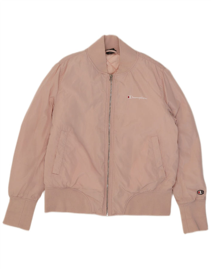 Champion Veste Bomber Graphique Femme IT 46 Large Rose Polyester