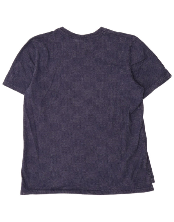 Adidas T-Shirt Homme Top XL Bleu Marine Géométrique Coton