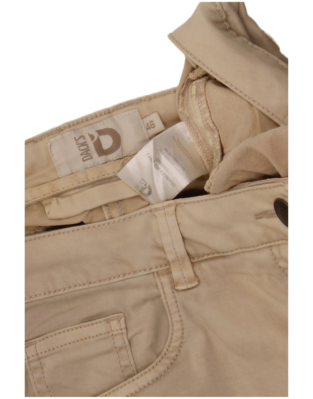 DACK'S Short décontracté pour femme IT 46 Large W32 Coton Beige