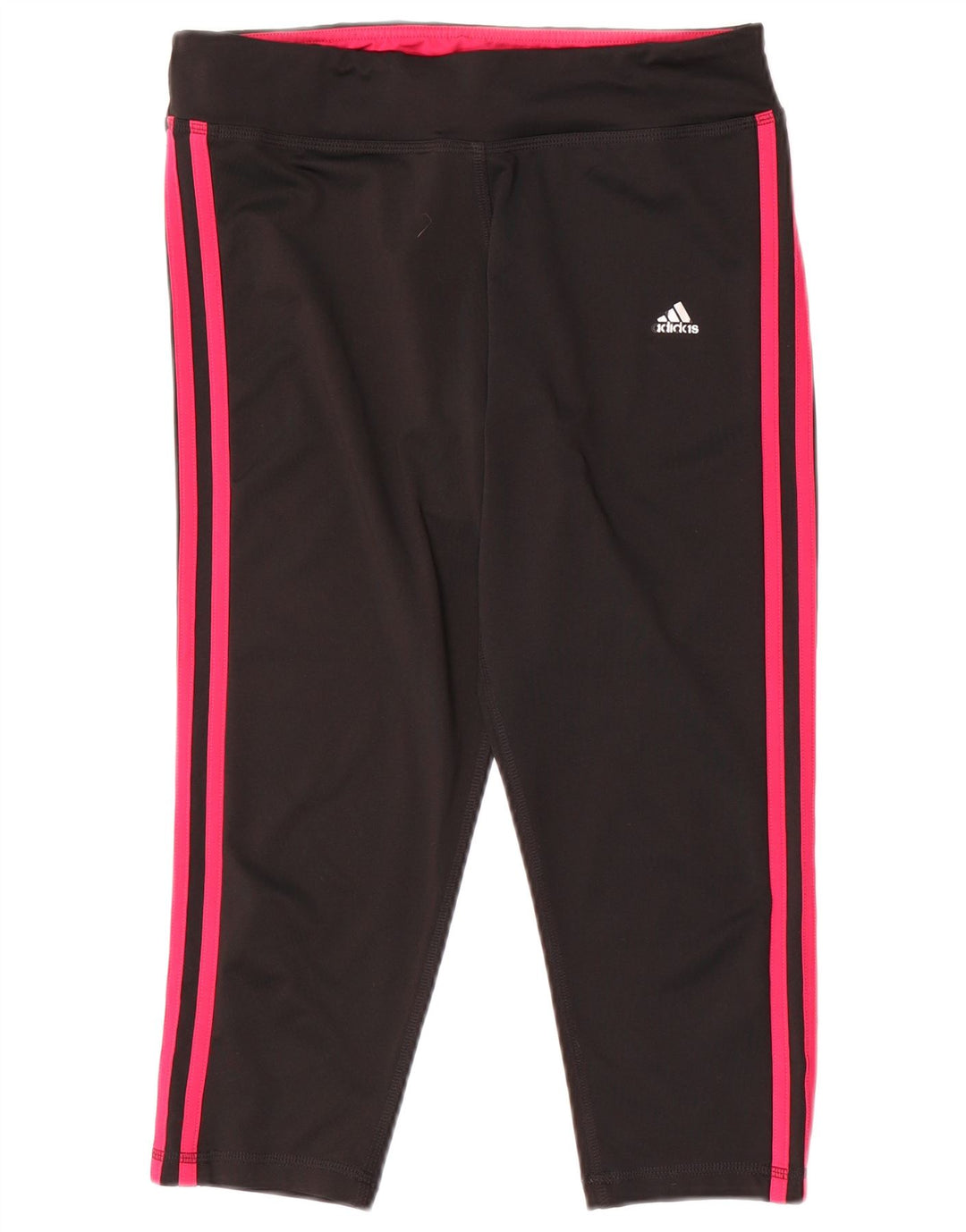 Adidas Femmes Climalite Capri Leggings UK 12/14 Moyen Noir Polyester