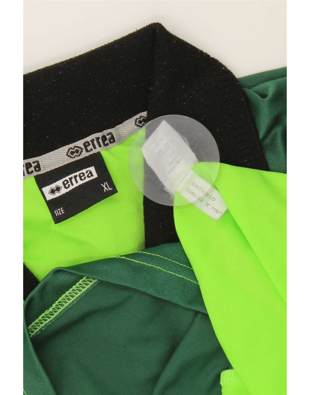 Errea Haut Homme Manches Longues XL Vert Colourblock Polyester