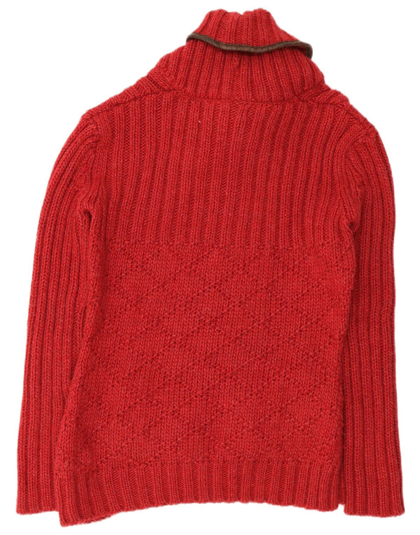 Napapijri Pull col châle femme UK 18 XL Acrylique rouge