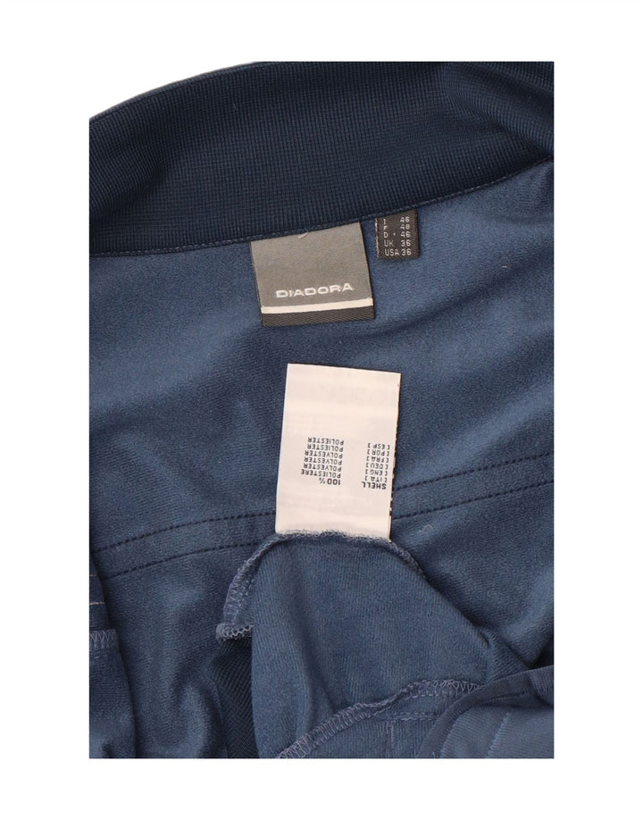 Diadora Veste de survêtement pour homme UK 36 Small Bleu Colorblock Polyester