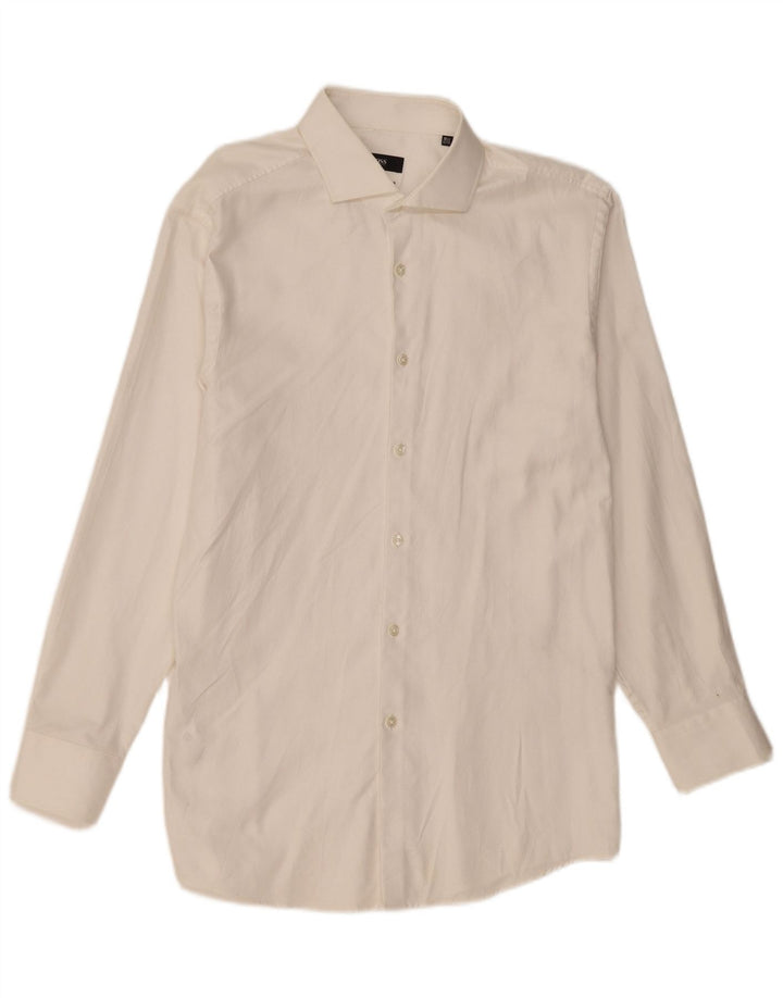 Hugo Boss Chemise haute pour homme Taille 16 1/2 Grand coton blanc