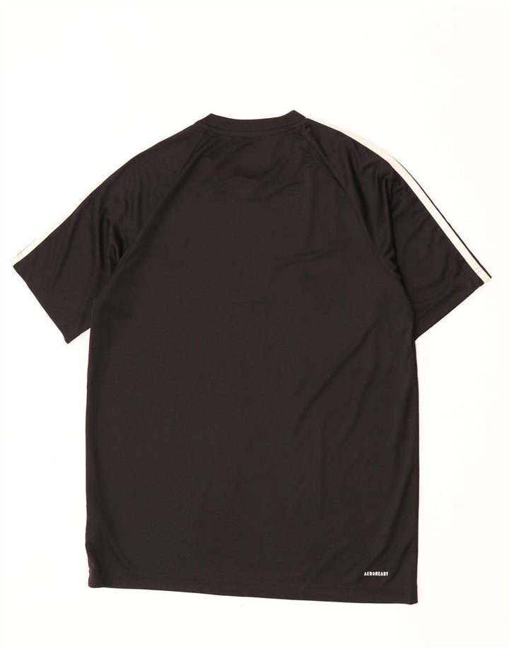 Adidas Hommes Aeroready T-Shirt Top Noir Moyen Polyester