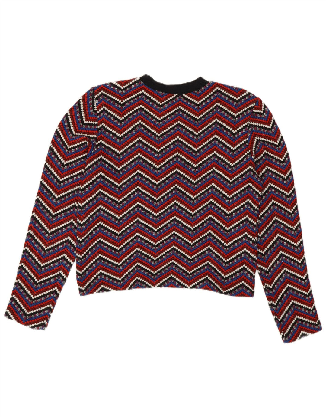 Zara Pull ras du cou pour femme UK 12 Chevron multicolore moyen