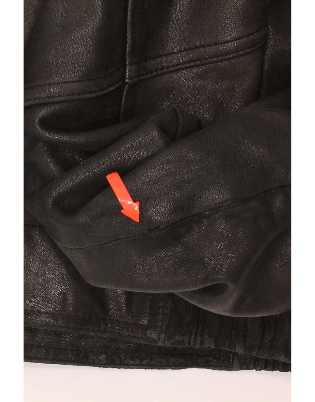 Itallo Veste en cuir pour homme UK 40 Large Noir