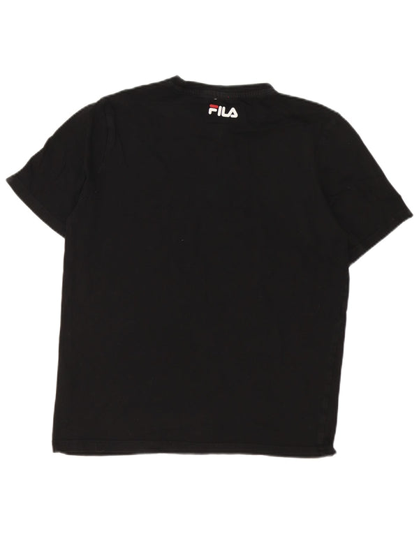 Fila T-Shirt Graphique Top XS Noir Coton Homme