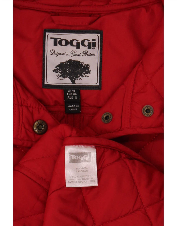 Toggi Veste matelassée pour femme UK 10 Petit Rouge Polyester