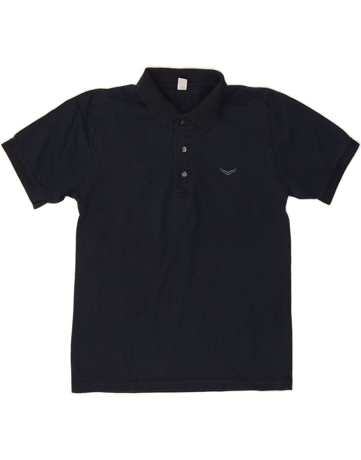 TRIGEMA Mens Polo Shirt Small Navy Blue Cotton Vintage Trigema and Second-Hand Trigema from Messina Hembry 
