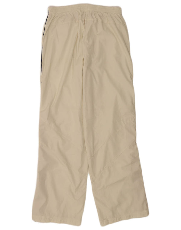 Adidas Pantalon droit imperméable pour femme UK 12 Medium W30 L32 Blanc cassé