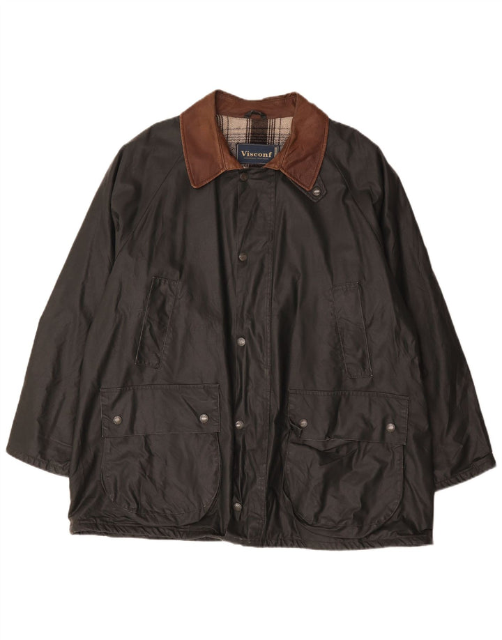 Visconf Veste en coton ciré homme IT 52 XL Vert Coton
