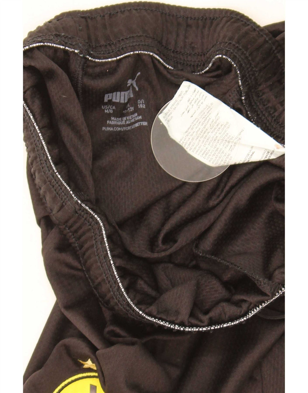 Puma Short de Sport BVB Dortmund Garçon 11-12 Ans Noir Polyester
