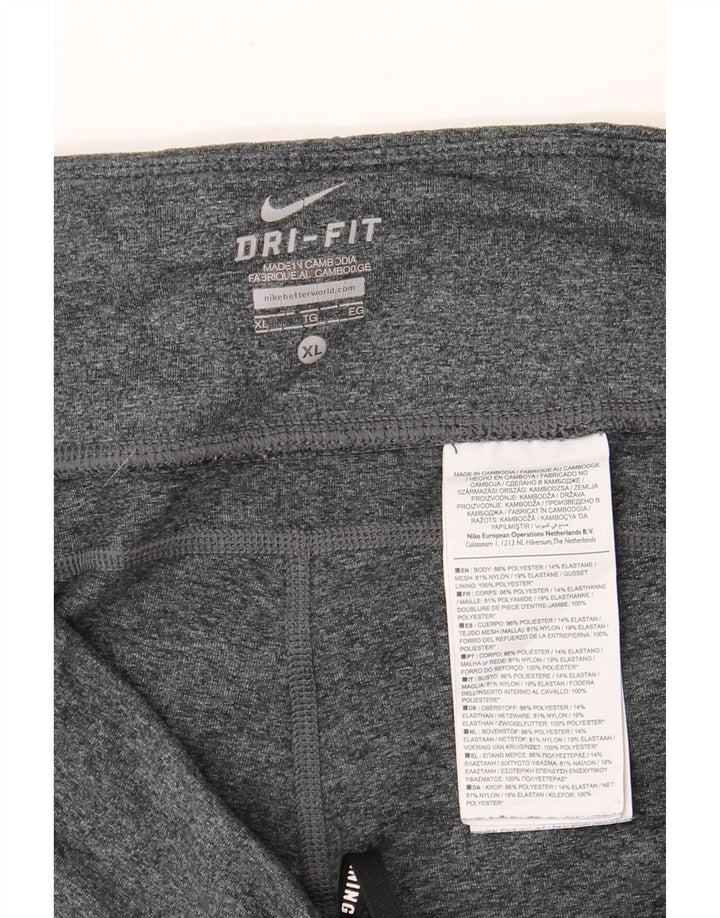 NIKE Legging Dri Fit pour femme UK 18 XL Gris Polyester