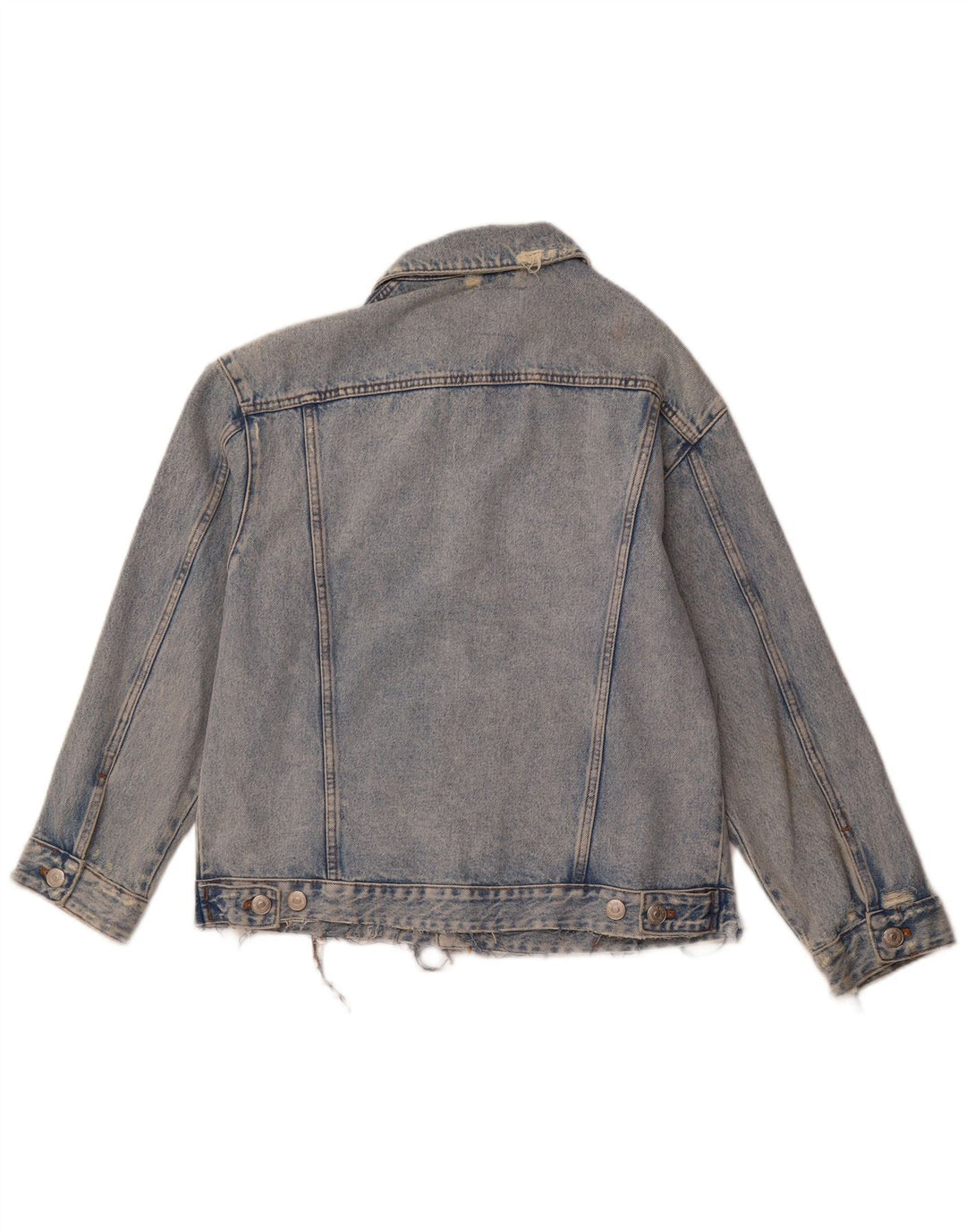 ZARA Veste en jean vieilli pour homme UK 38 Bleu moyen Coton