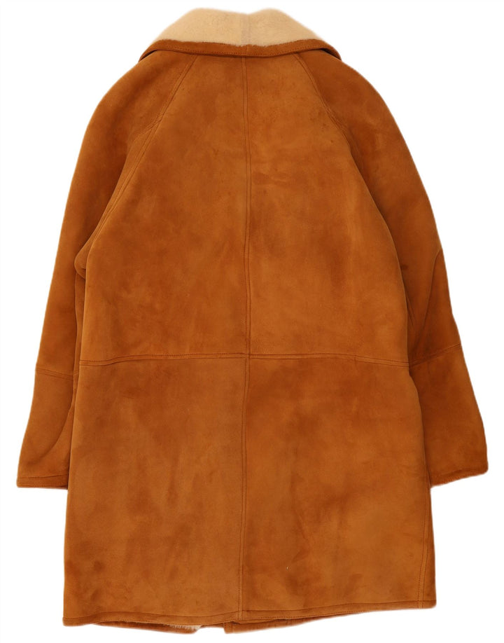 vintage Mens Shearling Overcoat IT 50 Grand Beige