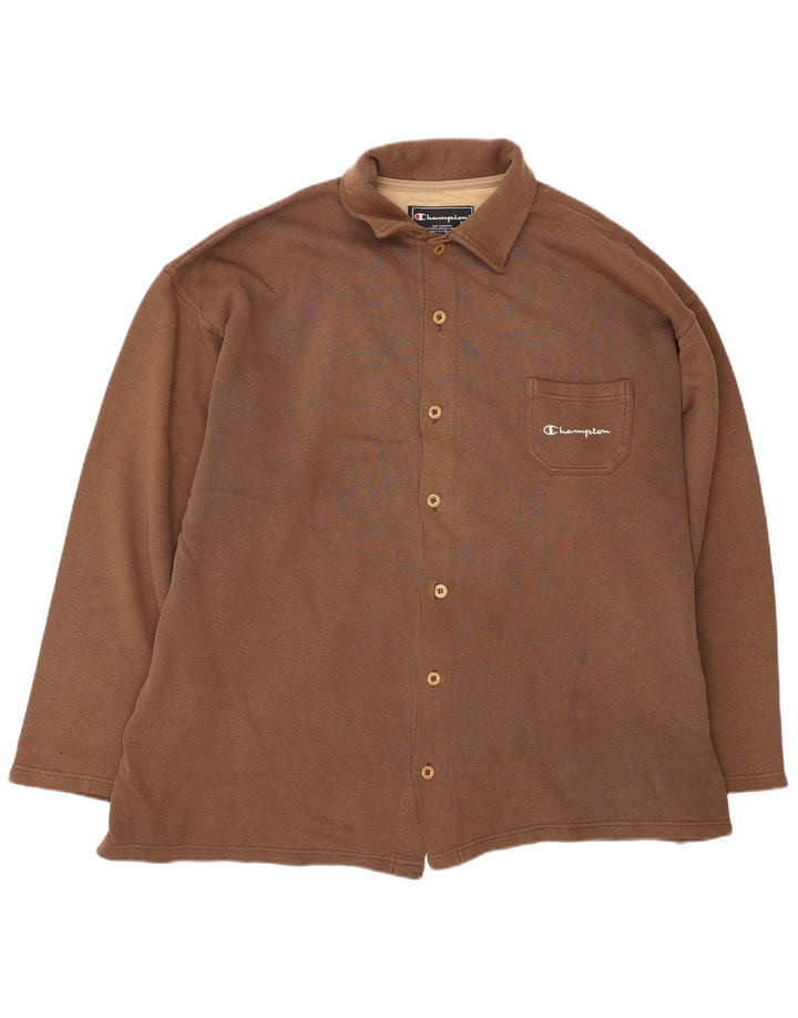 Champion Chemise surdimensionnée pour homme 2XL en coton marron
