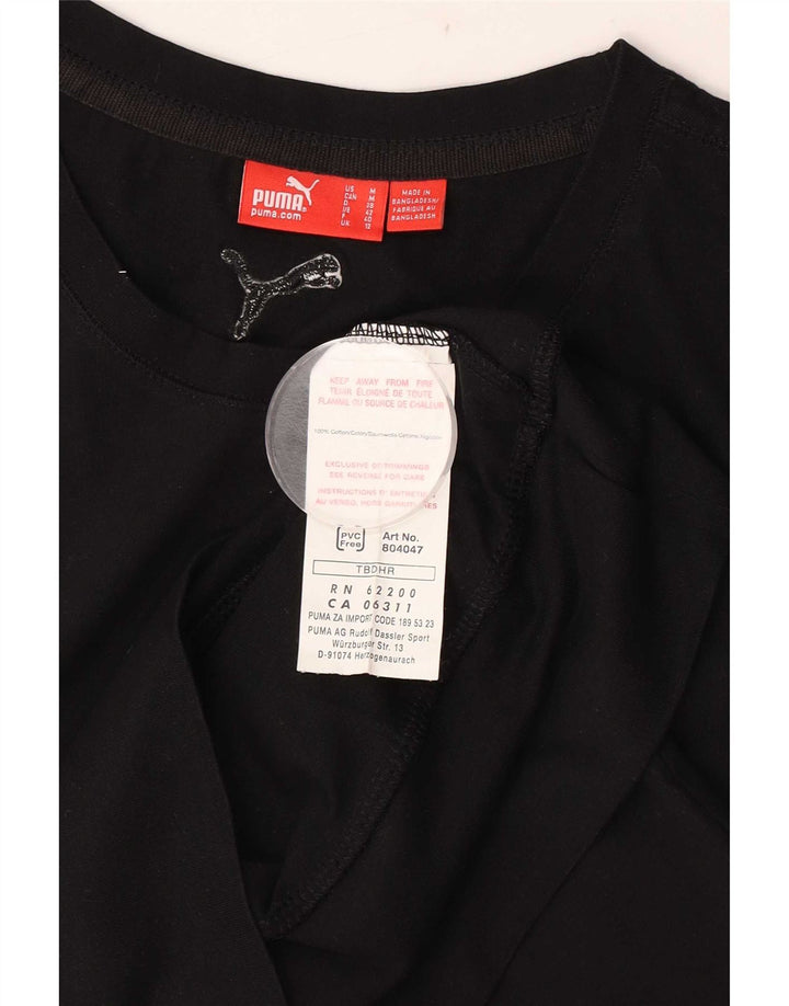 Puma Débardeur graphique pour femme UK 12 Coton noir moyen