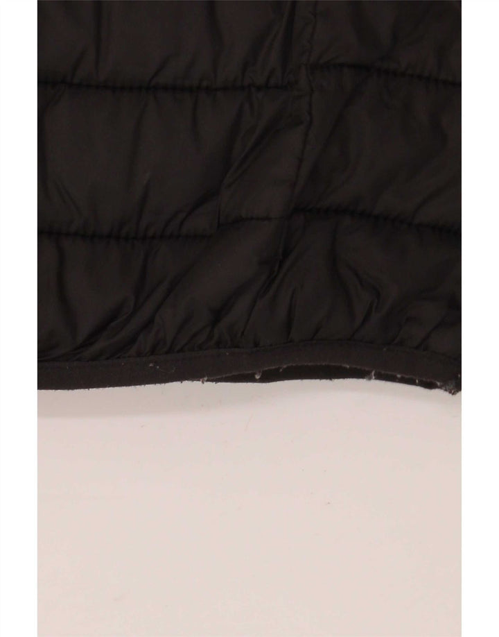 Kappa Veste rembourrée à capuche pour femme UK 16 Large Noir Polyamide
