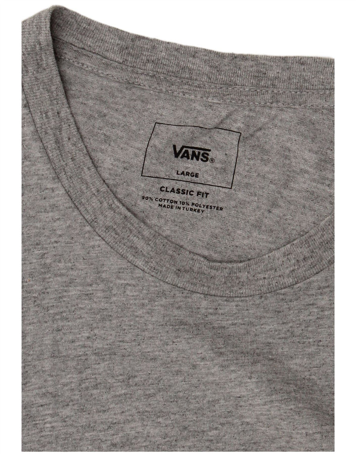 VANS T-shirt coupe classique pour hommes, grand coton moucheté gris