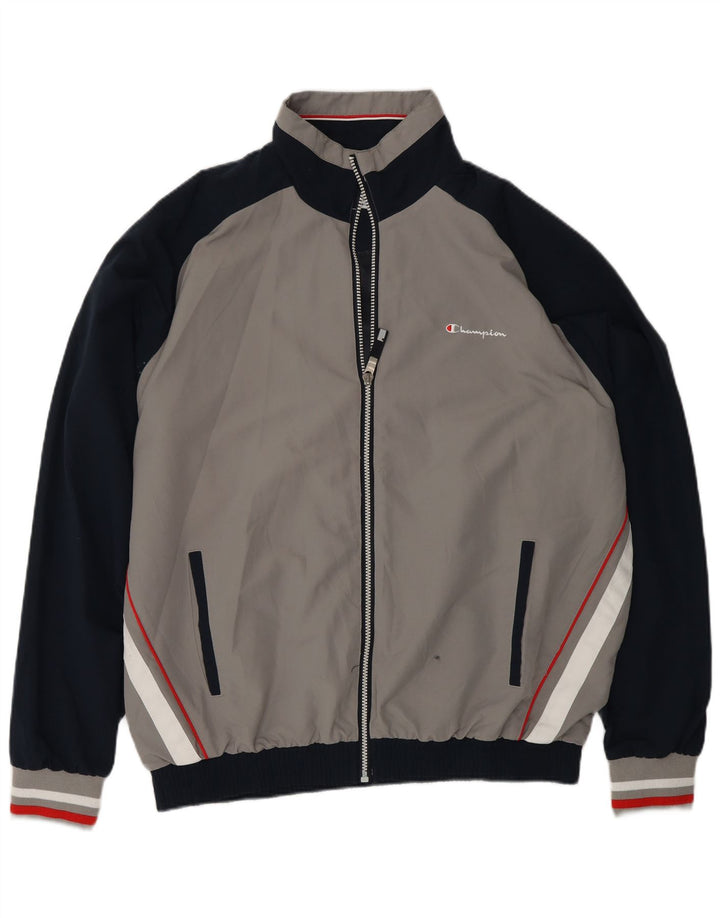 Champion Veste de survêtement pour homme XL Gris Colorblock Polyester