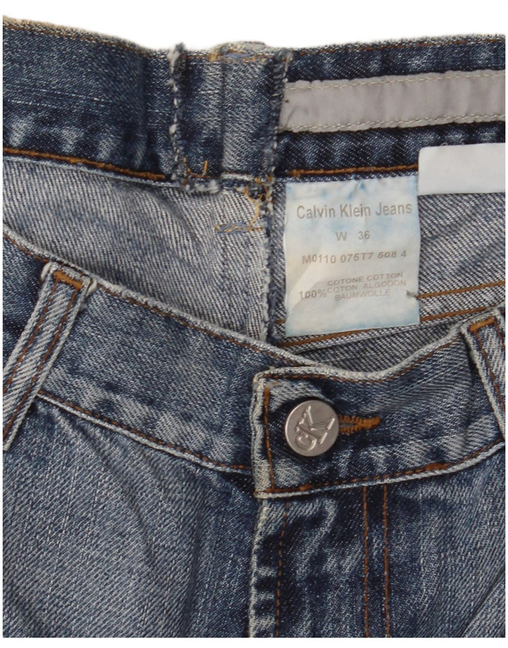 CALVIN KLEIN Jean Slim Homme W36 L30 Bleu Coton