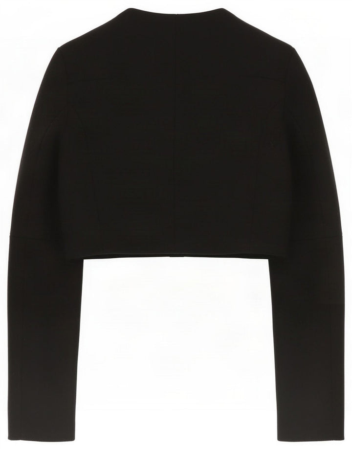 Elisabetta Franchi Veste Boléro Femme IT 44 Laine Noir Moyen