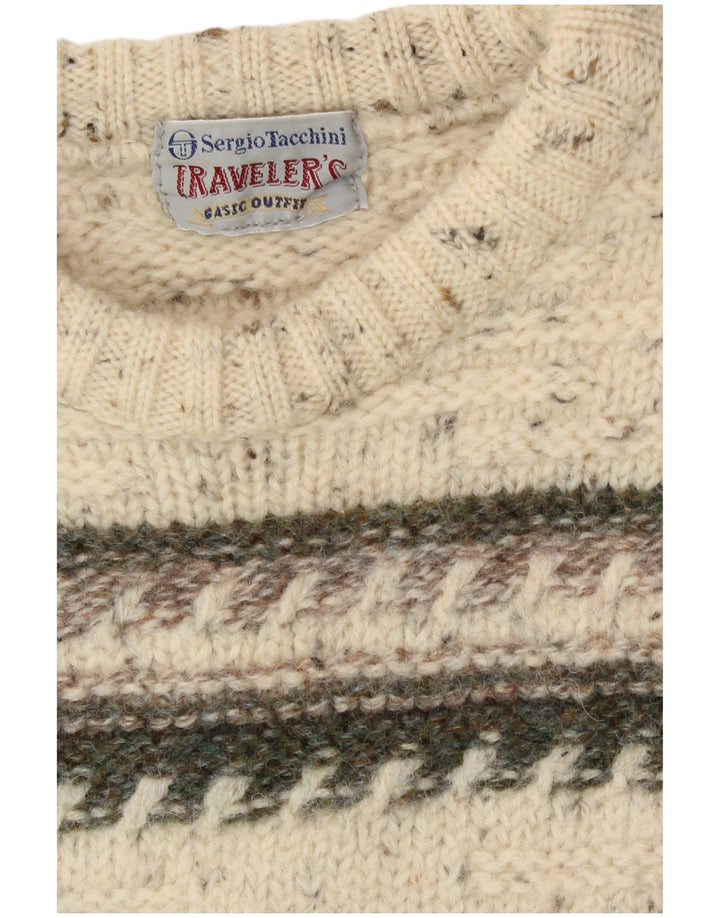 Sergio Tacchini Pull col bateau pour femme UK 8 Small Blanc cassé