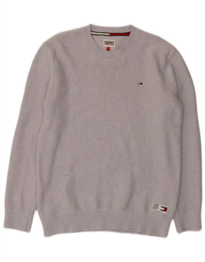 Tommy Hilfiger Pull à col rond pour homme Gris moyen Polyester