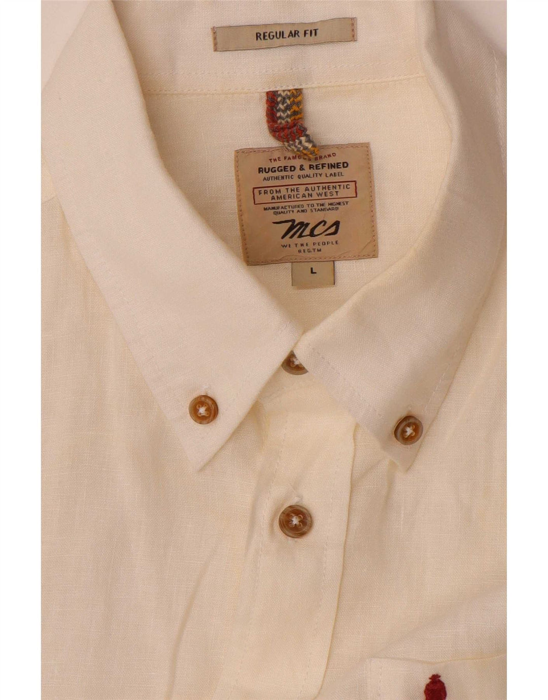 Marlboro Classics Chemise Regular Fit Homme Blanc Cassé