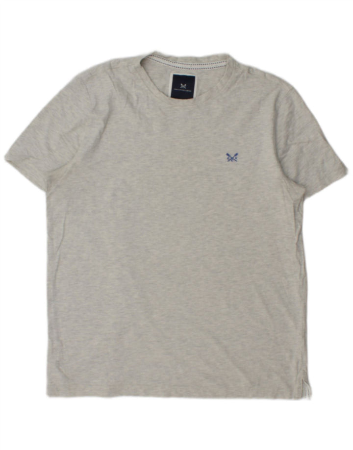 CREW CLOTHING T-Shirt Homme Gris Moyen Chiné Coton