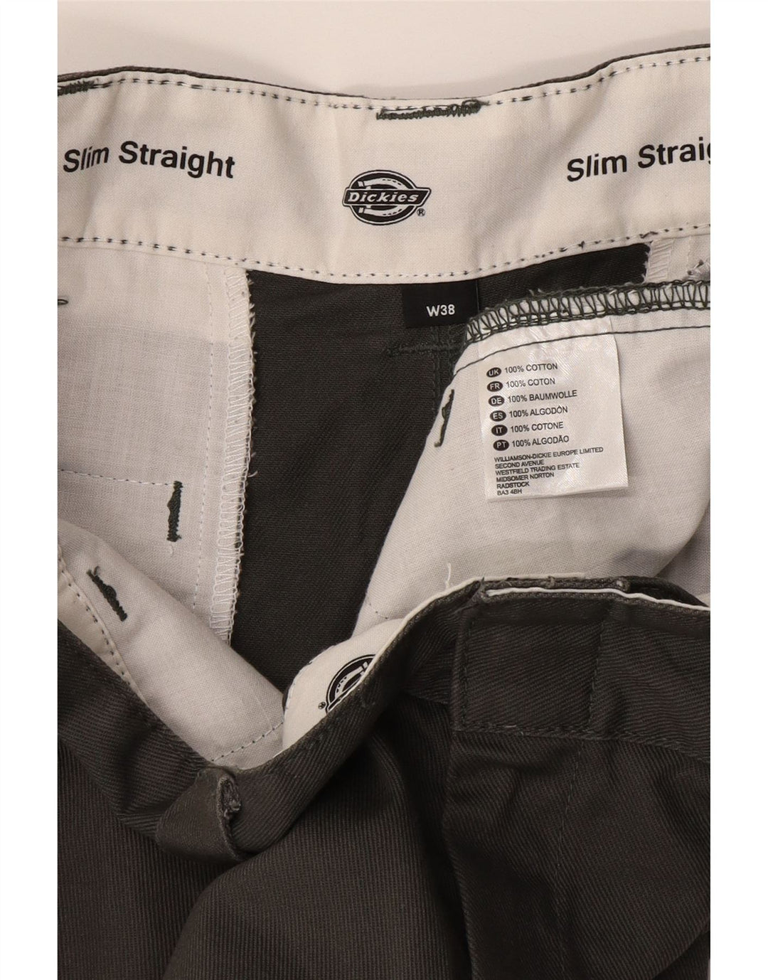 Dickies Short Chino Homme W38 XL Gris Coton
