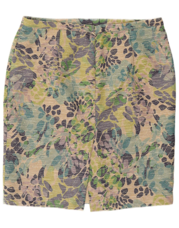 Gattinoni Jupe Crayon Femme UK 18 XL W36 Polyester Floral Multicolore