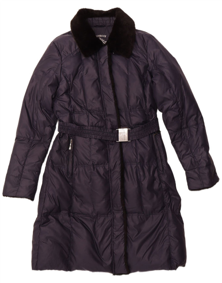 STEINBOCK Womens Padded Coat UK 16 Large Navy Blue Polyester