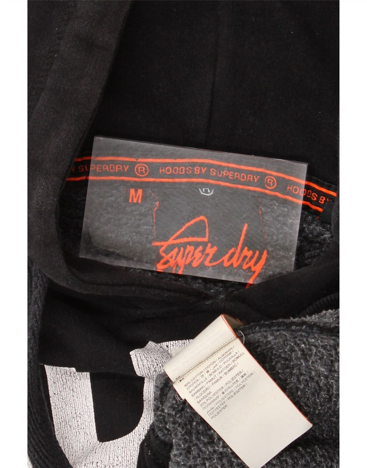 Superdry Pull à Capuche Graphique Homme Noir Moyen Coton
