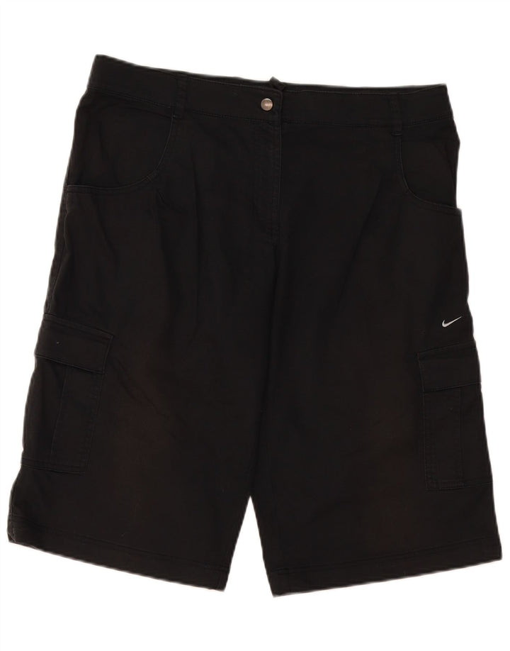 Nike Short cargo pour femme UK 12 Medium W36 Noir Coton