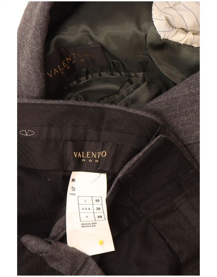 Valentino Costume 2 pièces 3 boutons pour homme IT 48 Medium W32 L29 Gris à fines rayures