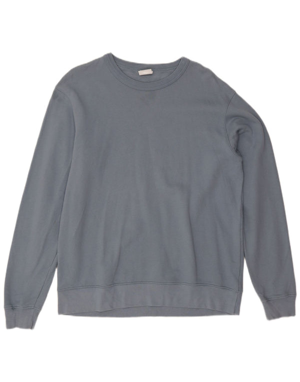 Zara Homme Sweatshirt Jumper Large Bleu Coton
