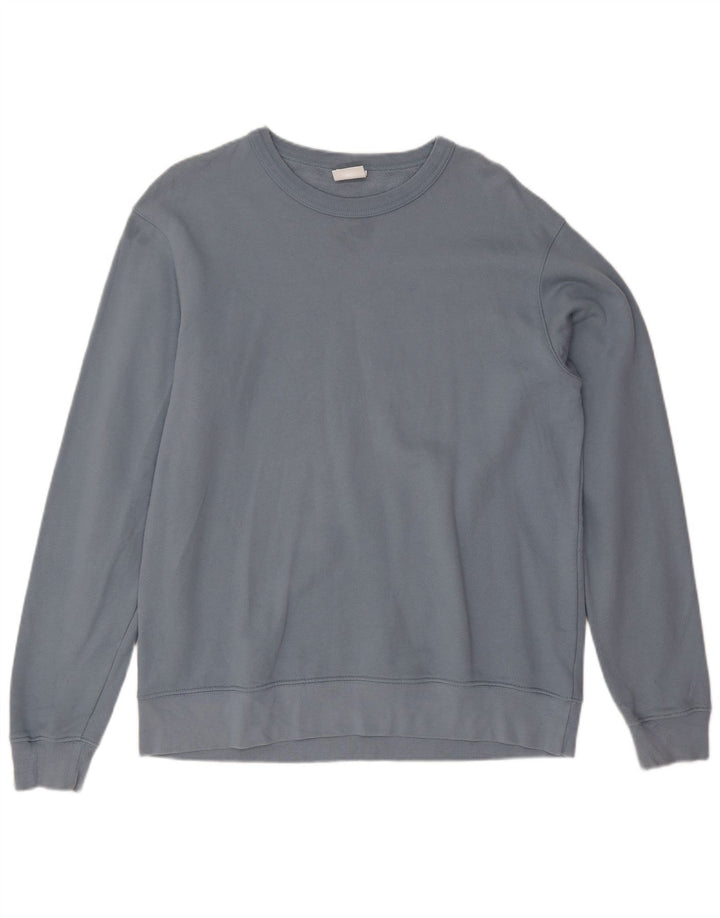 Zara Homme Sweatshirt Jumper Large Bleu Coton