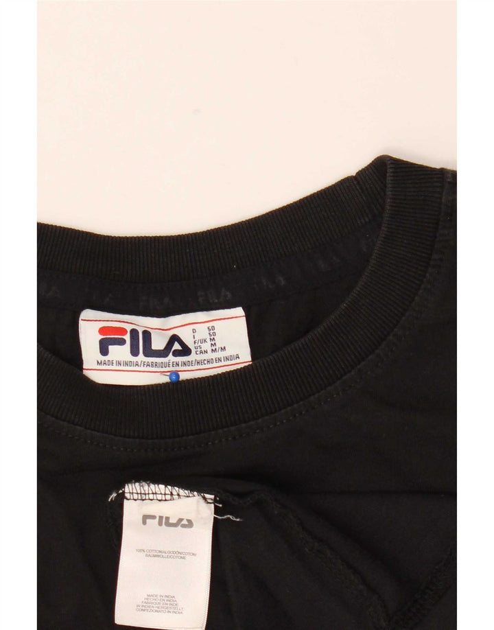 Fila T-Shirt Graphique Homme Noir Moyen Coton