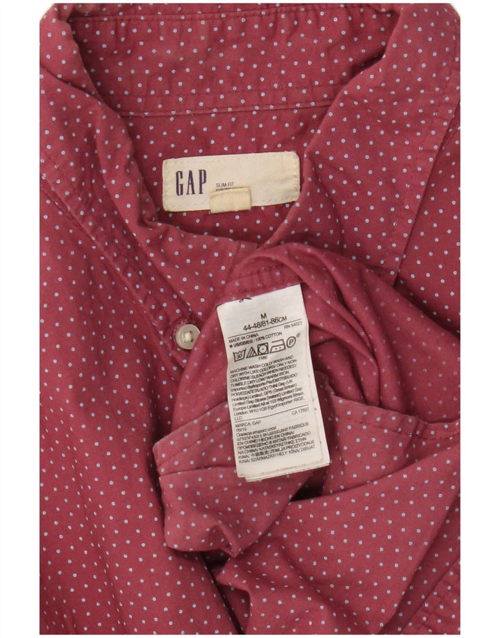 Gap Chemise Slim Fit Homme Bordeaux Moyen à Pois Coton