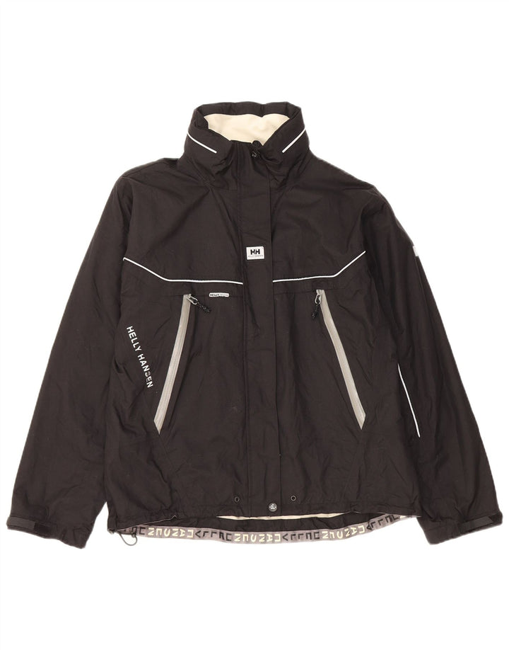 Helly Hansen Veste coupe-vent à capuche pour femme UK 10 Small Noir Colourblock