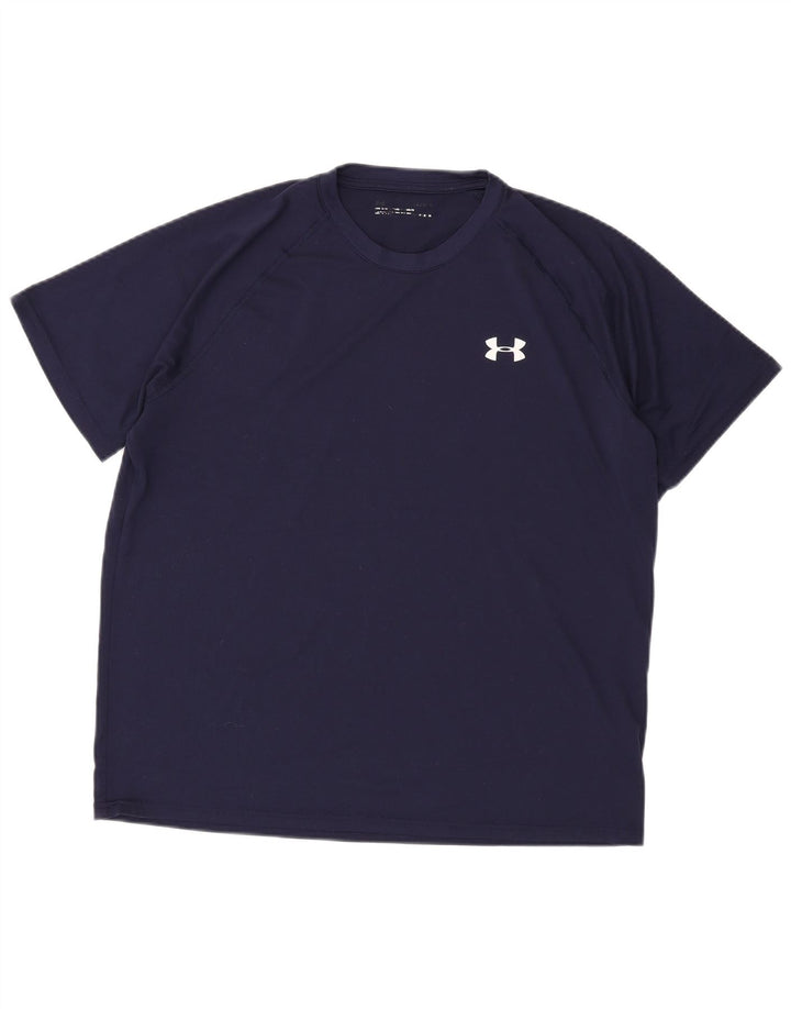 Under Armour T-Shirt Homme Haut Large Bleu Marine Polyester