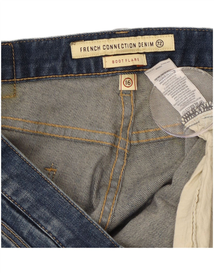 French Connection Jean évasé bootcut pour femme US 16 2XL W38 L33 Bleu Coton